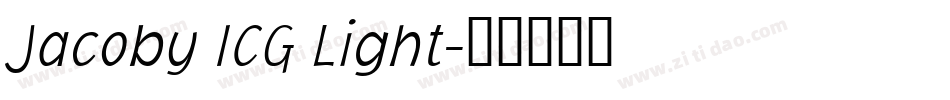 Jacoby ICG Light字体转换
